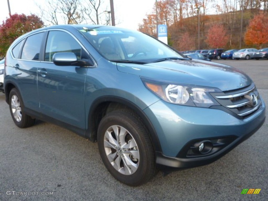 2014 CR-V EX AWD - Twilight Blue Metallic / Beige photo #11