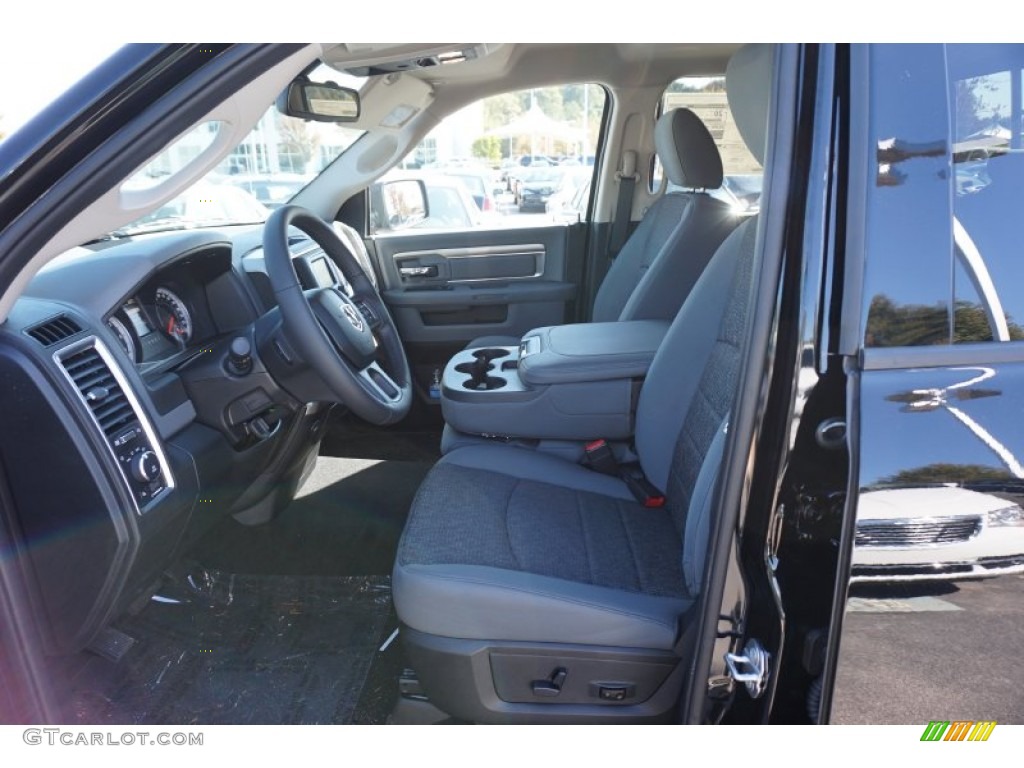 2015 1500 Big Horn Quad Cab - Black / Black/Diesel Gray photo #7