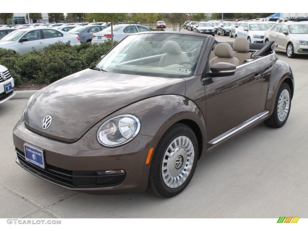 2015 Beetle 1.8T Convertible - Toffee Brown Metallic / Beige photo #4