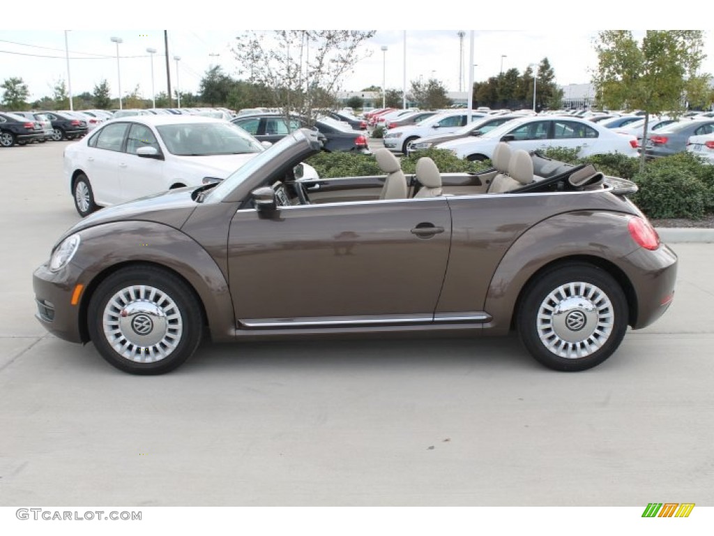 2015 Beetle 1.8T Convertible - Toffee Brown Metallic / Beige photo #5