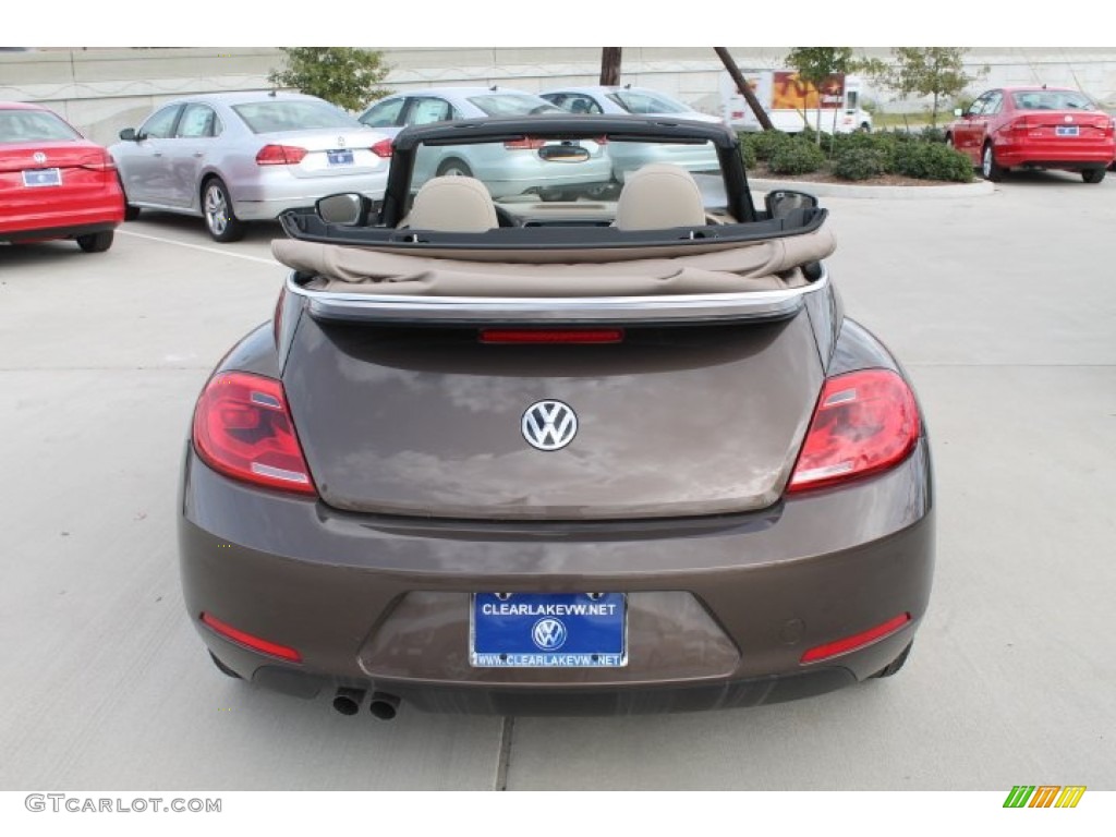 2015 Beetle 1.8T Convertible - Toffee Brown Metallic / Beige photo #7