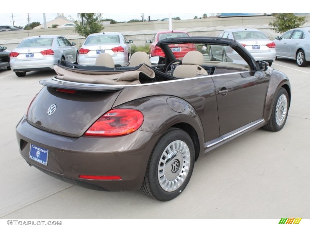 2015 Beetle 1.8T Convertible - Toffee Brown Metallic / Beige photo #8