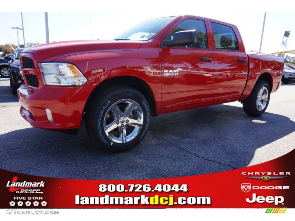 2015 1500 Express Crew Cab - Flame Red / Black/Diesel Gray photo #1