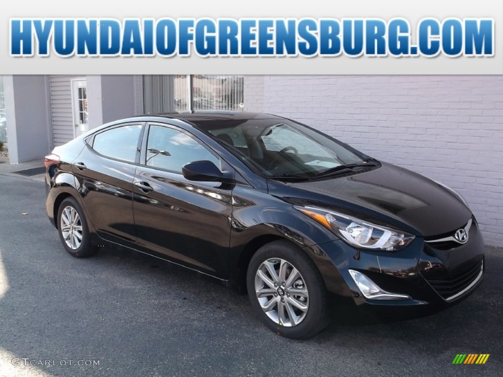 2015 Elantra SE Sedan - Black Diamond / Gray photo #1