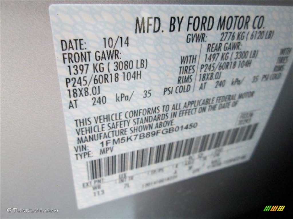 2015 Explorer FWD - Ingot Silver / Medium Light Stone photo #15