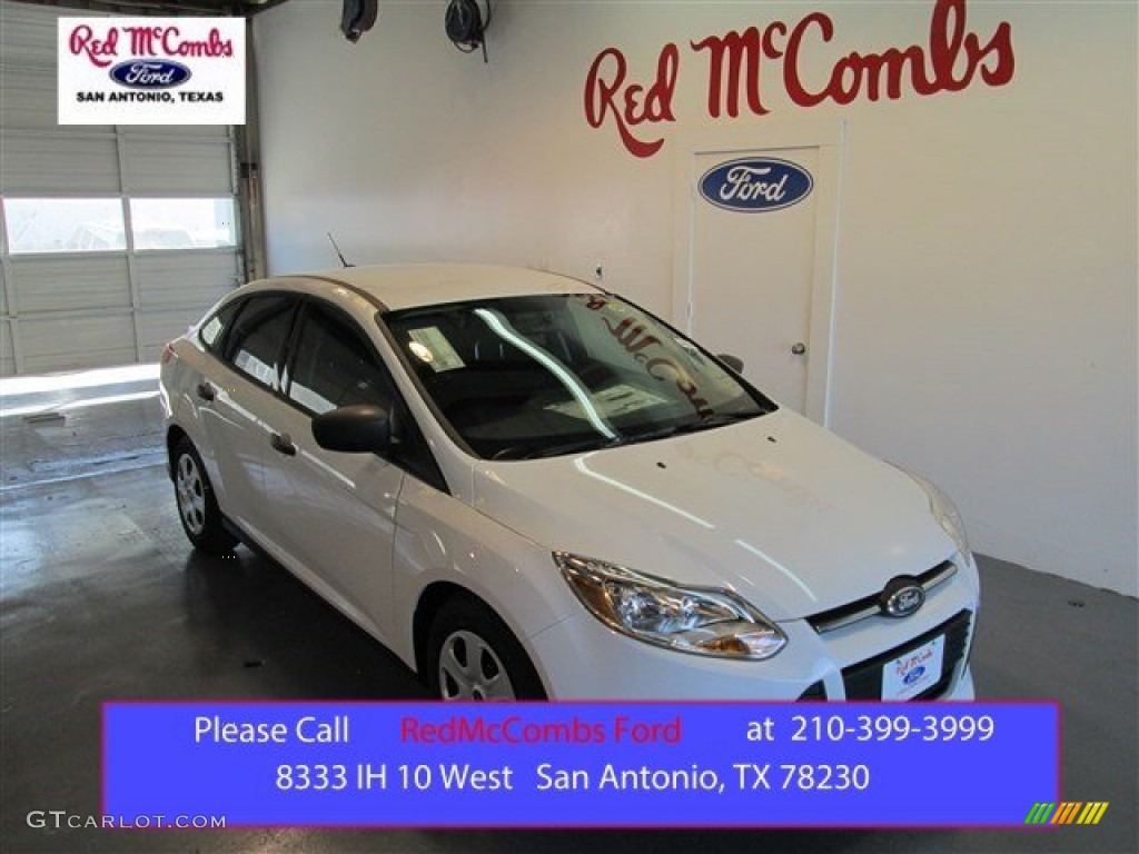 2014 Focus S Sedan - Oxford White / Charcoal Black photo #1