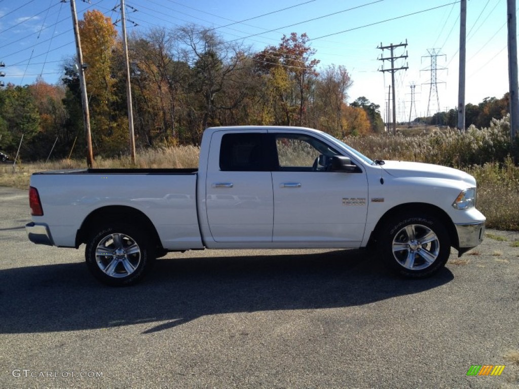 2014 1500 SLT Quad Cab 4x4 - Bright White / Black/Diesel Gray photo #5