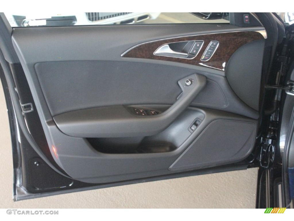 2015 Audi A6 2.0T Premium Plus Sedan Black Door Panel Photo #98804956