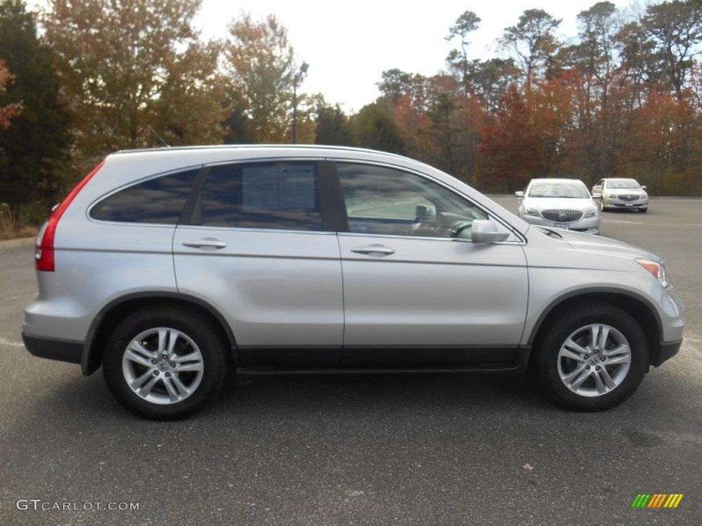 2010 CR-V EX-L AWD - Alabaster Silver Metallic / Black photo #6