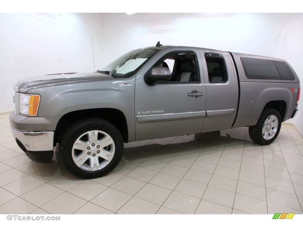 Steel Gray Metallic 2008 GMC Sierra 1500 SLE Extended Cab 4x4 Exterior Photo #98806531