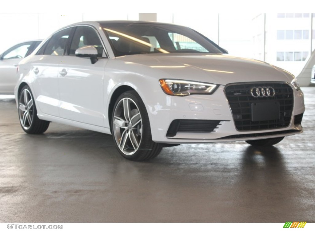 2015 A3 2.0 Premium Plus quattro - Glacier White Metallic / Black photo #1