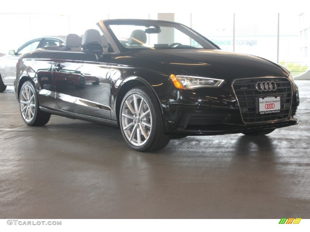 2015 A3 2.0 Premium Plus quattro Cabriolet - Mythos Black Metallic / Titanium Gray photo #1