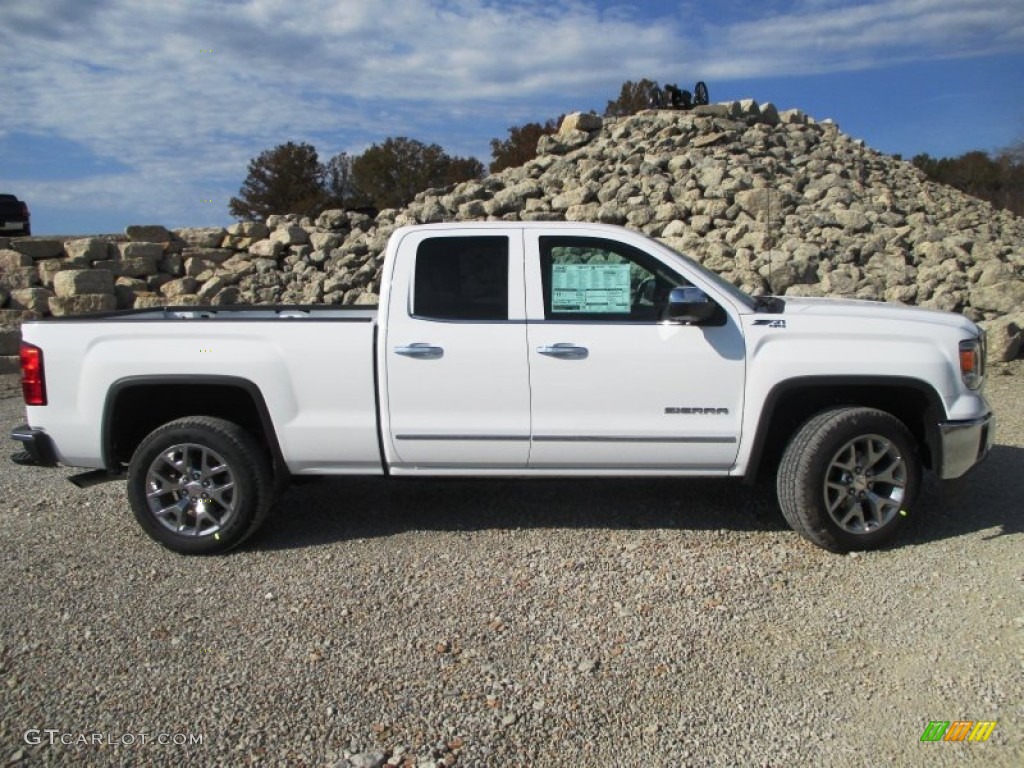 Summit White 2015 GMC Sierra 1500 SLT Double Cab 4x4 Exterior Photo #98811682