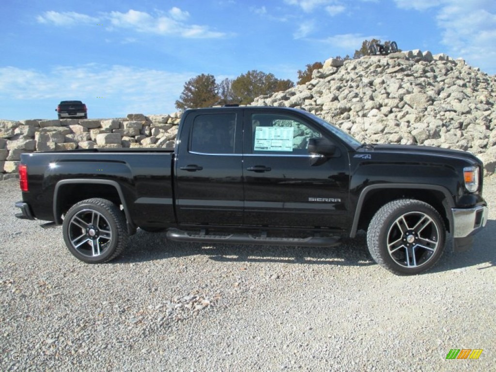 Onyx Black 2015 GMC Sierra 1500 SLE Double Cab 4x4 Exterior Photo #98812201