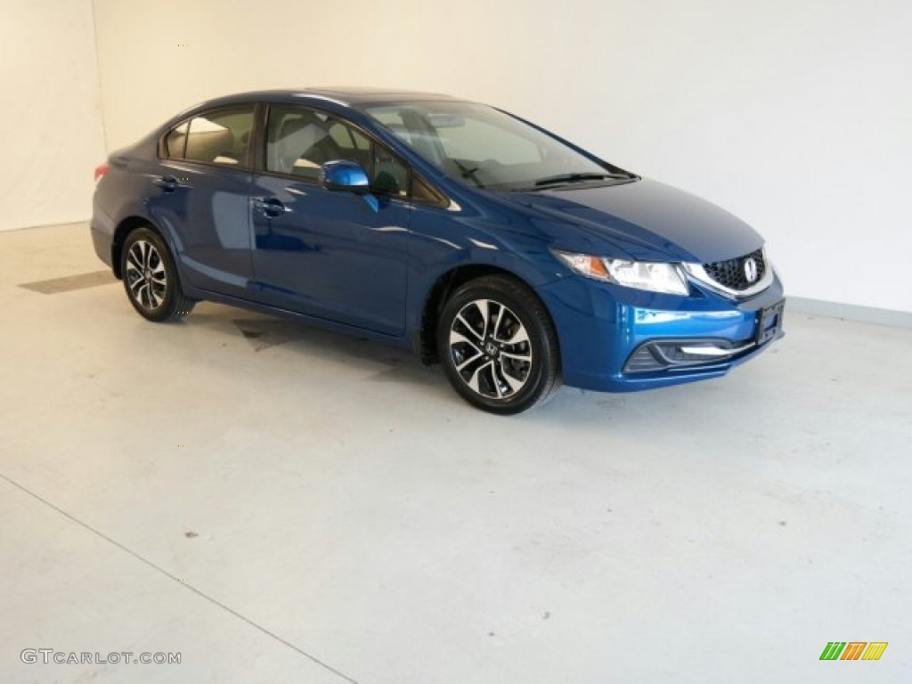 Dyno Blue Pearl 2013 Honda Civic EX Sedan Exterior Photo #98813491