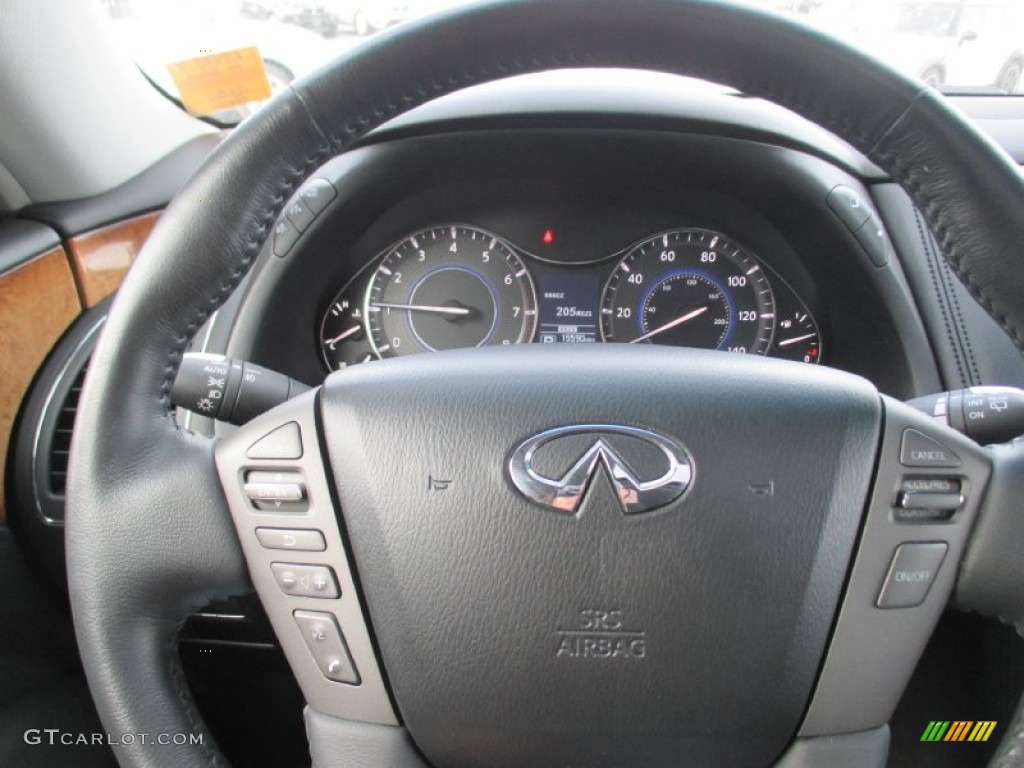 2014 Infiniti QX80 AWD Graphite Steering Wheel Photo #98817862