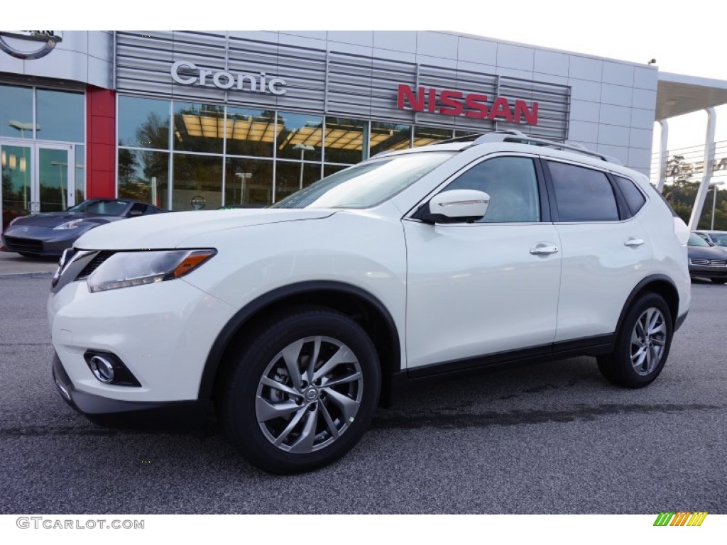 Pearl White Nissan Rogue