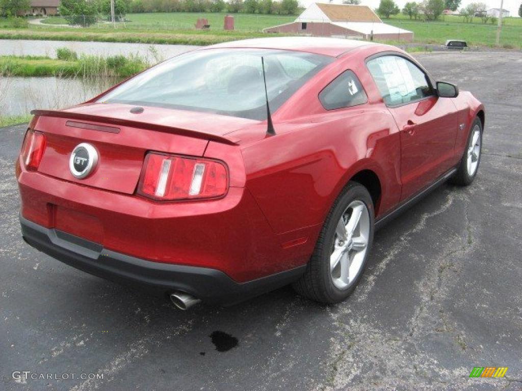 2010 Mustang GT Premium Coupe - Red Candy Metallic / Charcoal Black photo #2