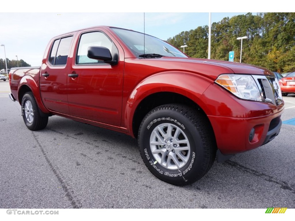 Lava Red 2015 Nissan Frontier SV Crew Cab Exterior Photo #98821408