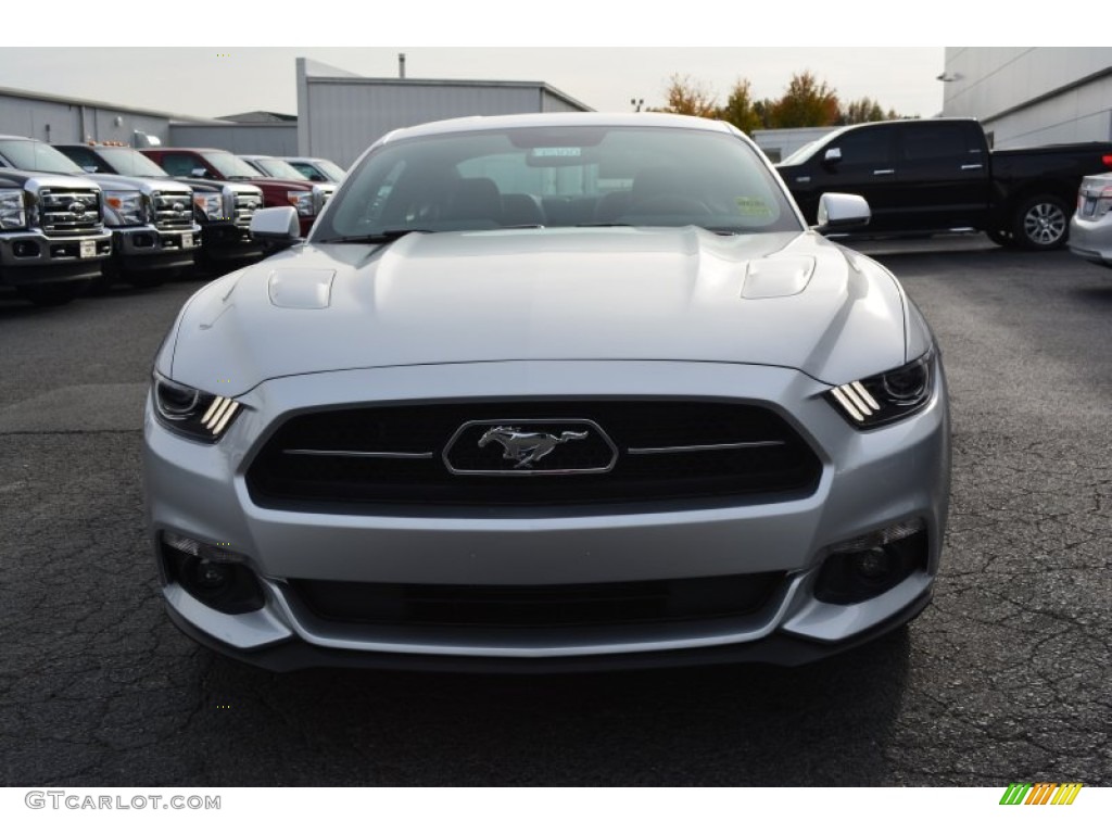 2015 Mustang GT Premium Coupe - Ingot Silver Metallic / 50 Years Raven Black photo #4