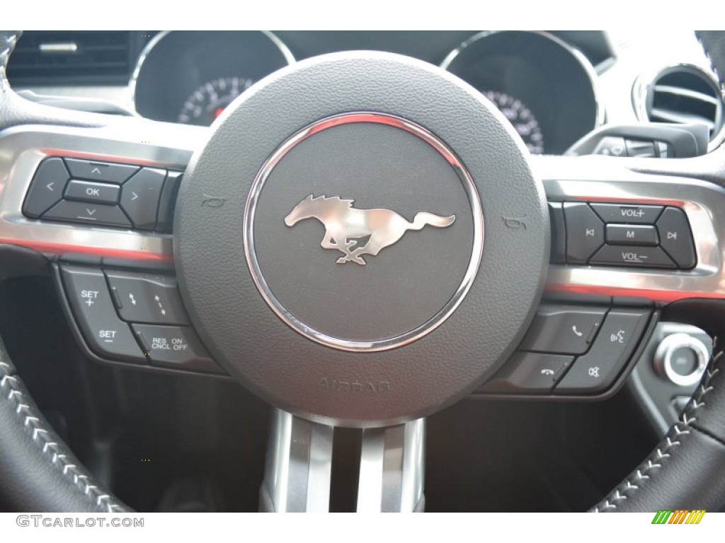 2015 Mustang GT Premium Coupe - Ingot Silver Metallic / 50 Years Raven Black photo #21