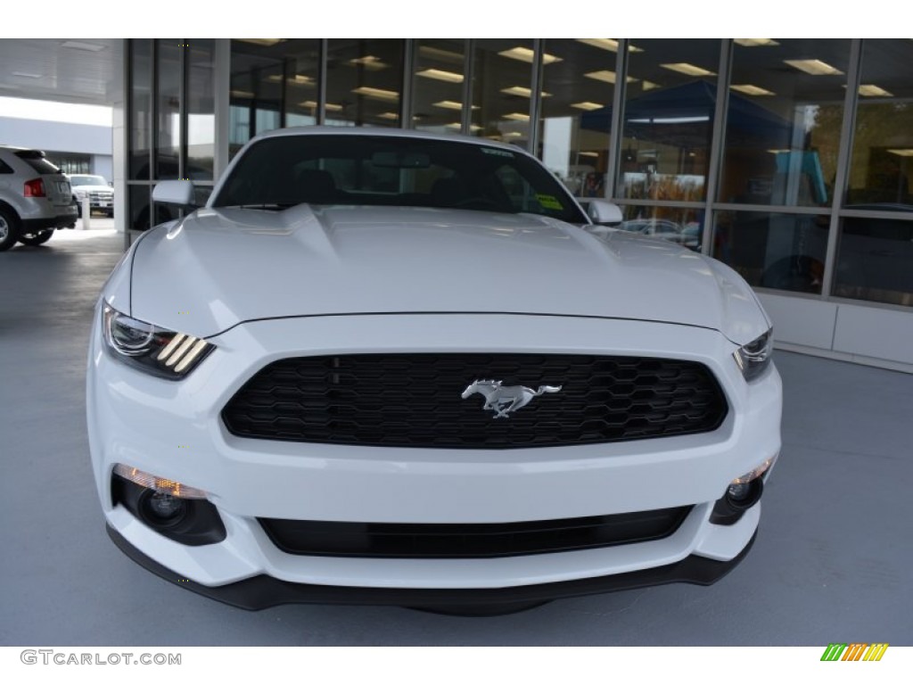 2015 Mustang V6 Coupe - Oxford White / Ebony photo #4