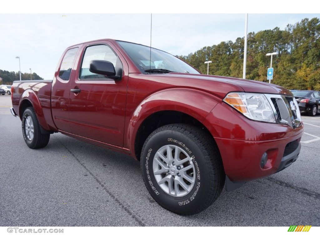 2015 Frontier SV King Cab - Cayenne Red / Beige photo #7
