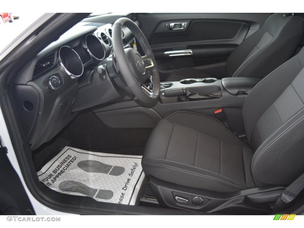 Ebony Interior 2015 Ford Mustang V6 Coupe Photo #98822602