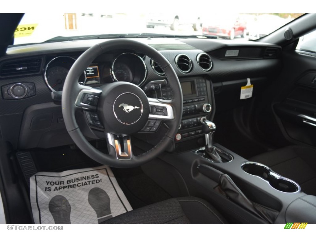 2015 Ford Mustang V6 Coupe Ebony Dashboard Photo #98822626