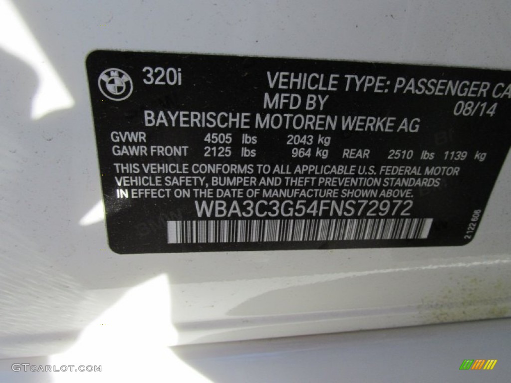 2015 3 Series 320i xDrive Sedan - Alpine White / Venetian Beige photo #19