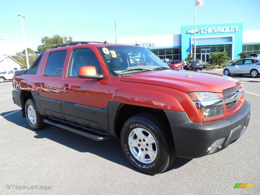 2003 Avalanche 1500 4x4 - Sunset Orange Metallic / Medium Neutral photo #10