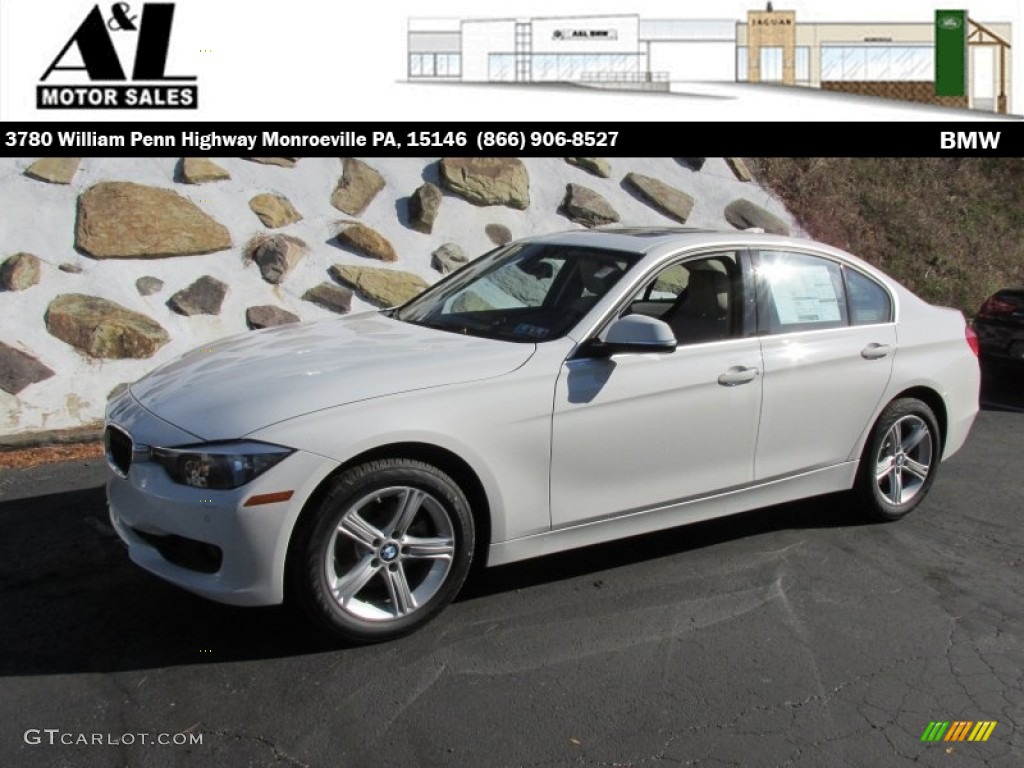 2015 3 Series 328i xDrive Sedan - Alpine White / Venetian Beige photo #1