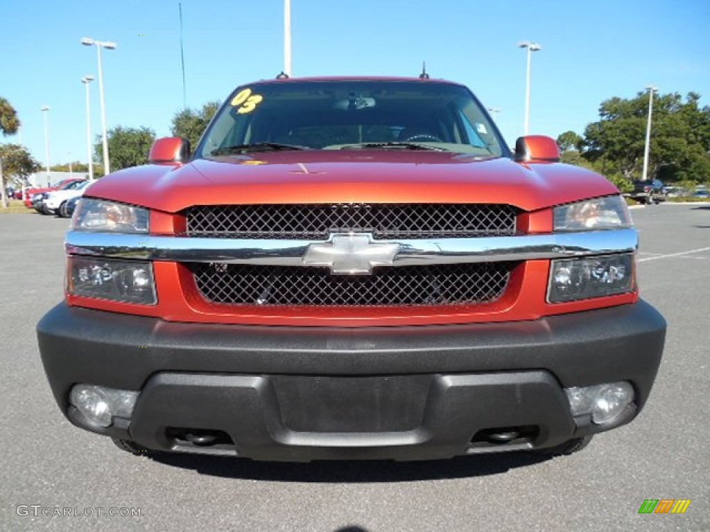 2003 Avalanche 1500 4x4 - Sunset Orange Metallic / Medium Neutral photo #13