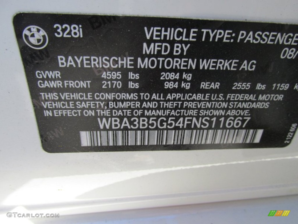 2015 3 Series 328i xDrive Sedan - Alpine White / Venetian Beige photo #19