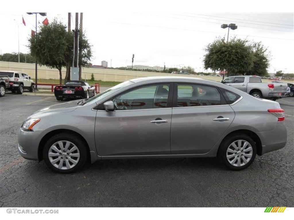 2014 Sentra S - Brilliant Silver / Charcoal photo #3