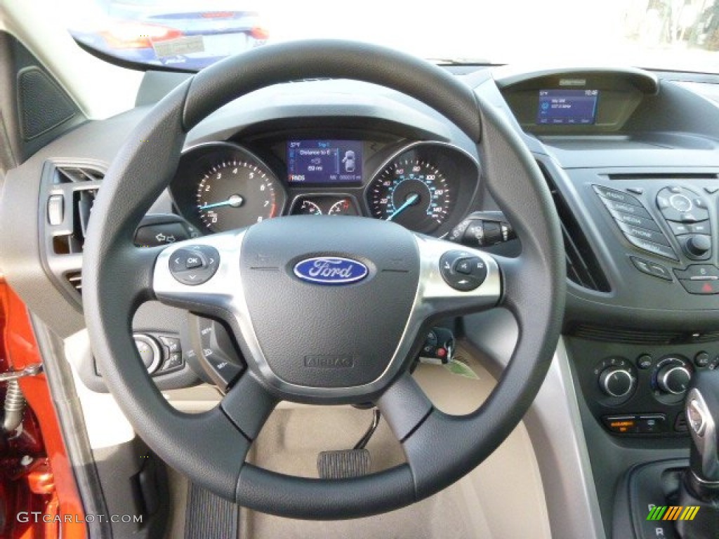 2015 Ford Escape SE 4WD Medium Light Stone Steering Wheel Photo #98827807