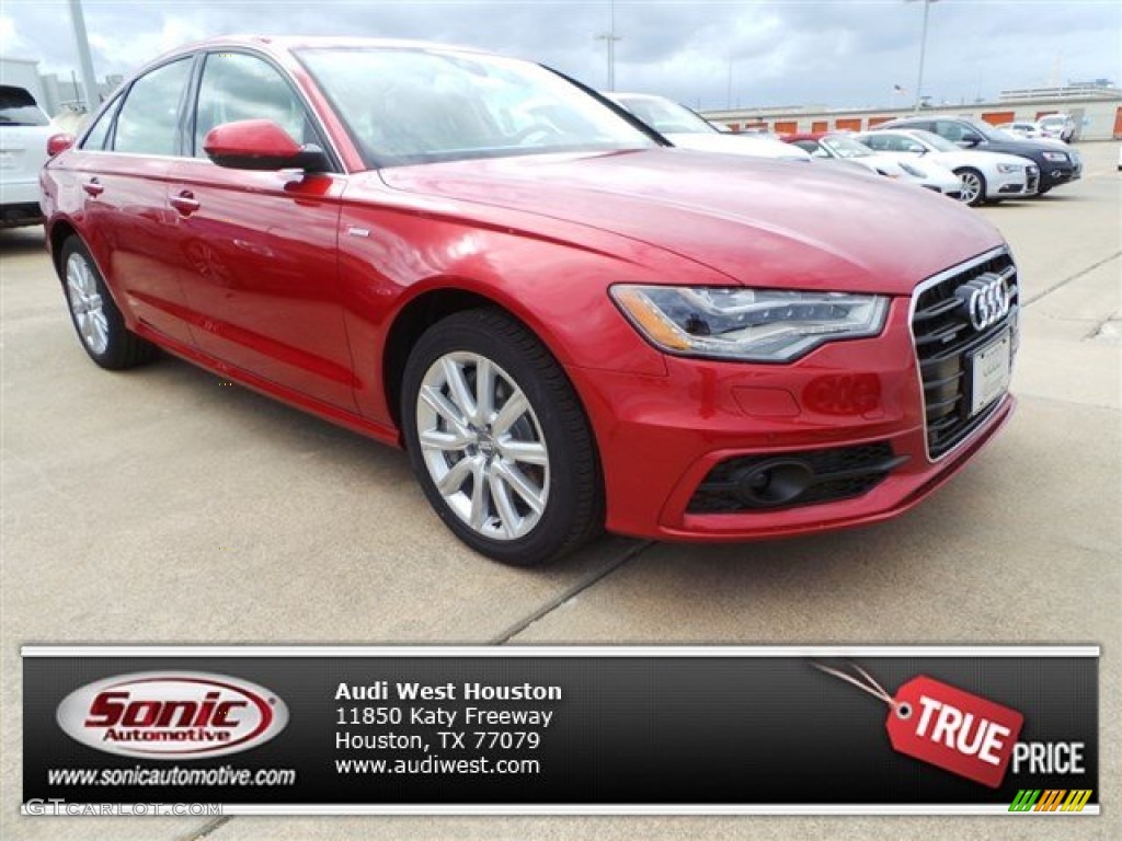 2015 A6 3.0T Premium Plus quattro Sedan - Garnet Red Pearl / Velvet Beige photo #1