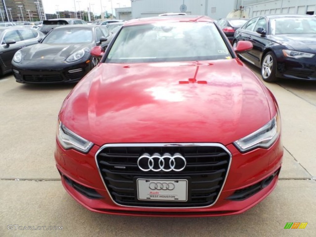 2015 A6 3.0T Premium Plus quattro Sedan - Garnet Red Pearl / Velvet Beige photo #2