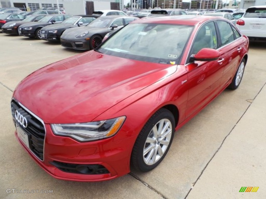 2015 A6 3.0T Premium Plus quattro Sedan - Garnet Red Pearl / Velvet Beige photo #3