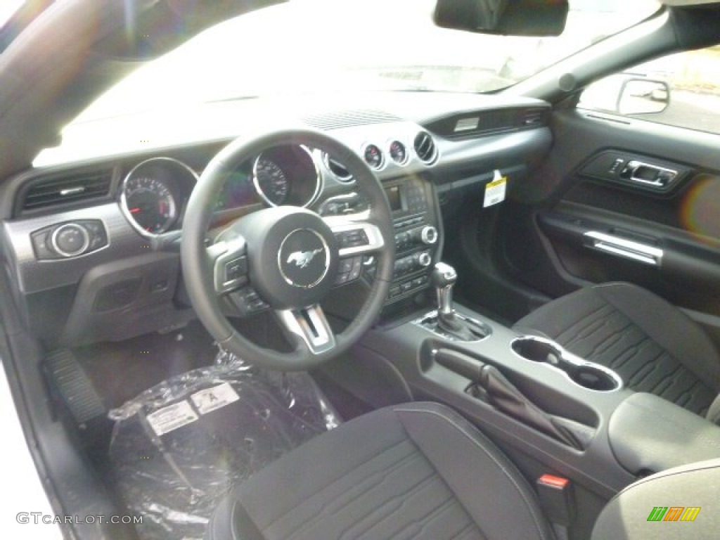 Ebony Interior 2015 Ford Mustang EcoBoost Coupe Photo #98828601