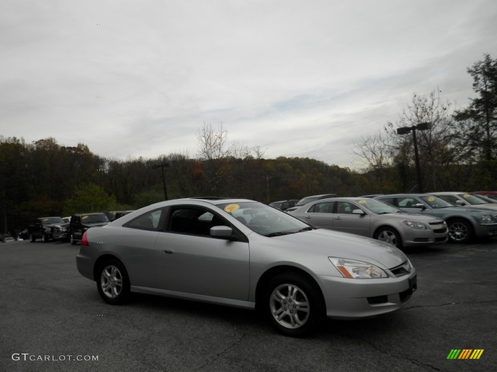 2007 Accord EX Coupe - Alabaster Silver Metallic / Black photo #1