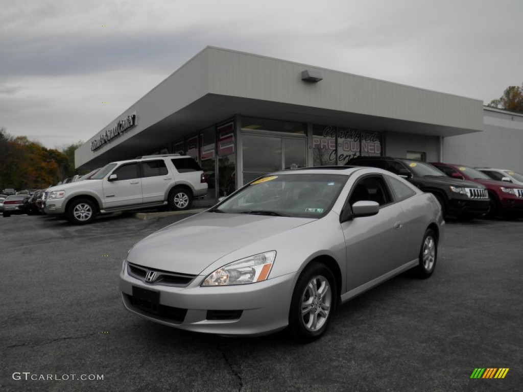 2007 Accord EX Coupe - Alabaster Silver Metallic / Black photo #2