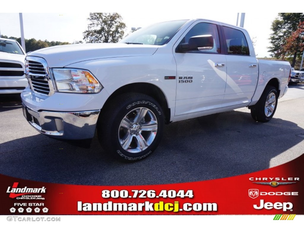 2014 1500 Big Horn Crew Cab - Bright White / Black/Diesel Gray photo #1