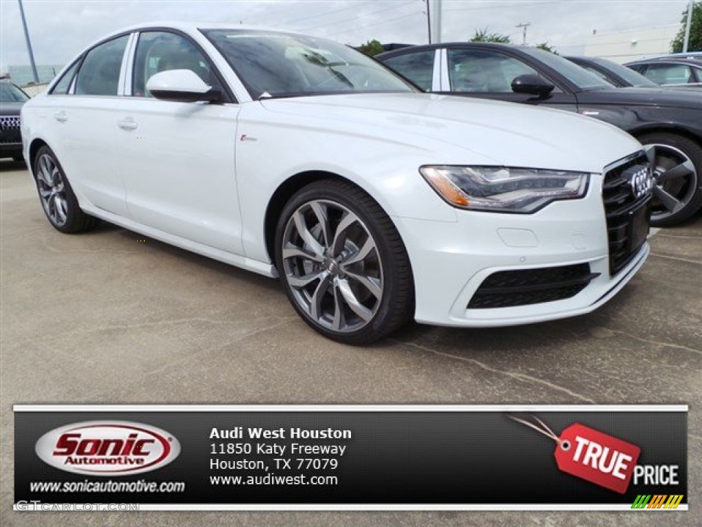 2015 A6 3.0T Prestige quattro Sedan - Glacier White Metallic / Velvet Beige photo #1