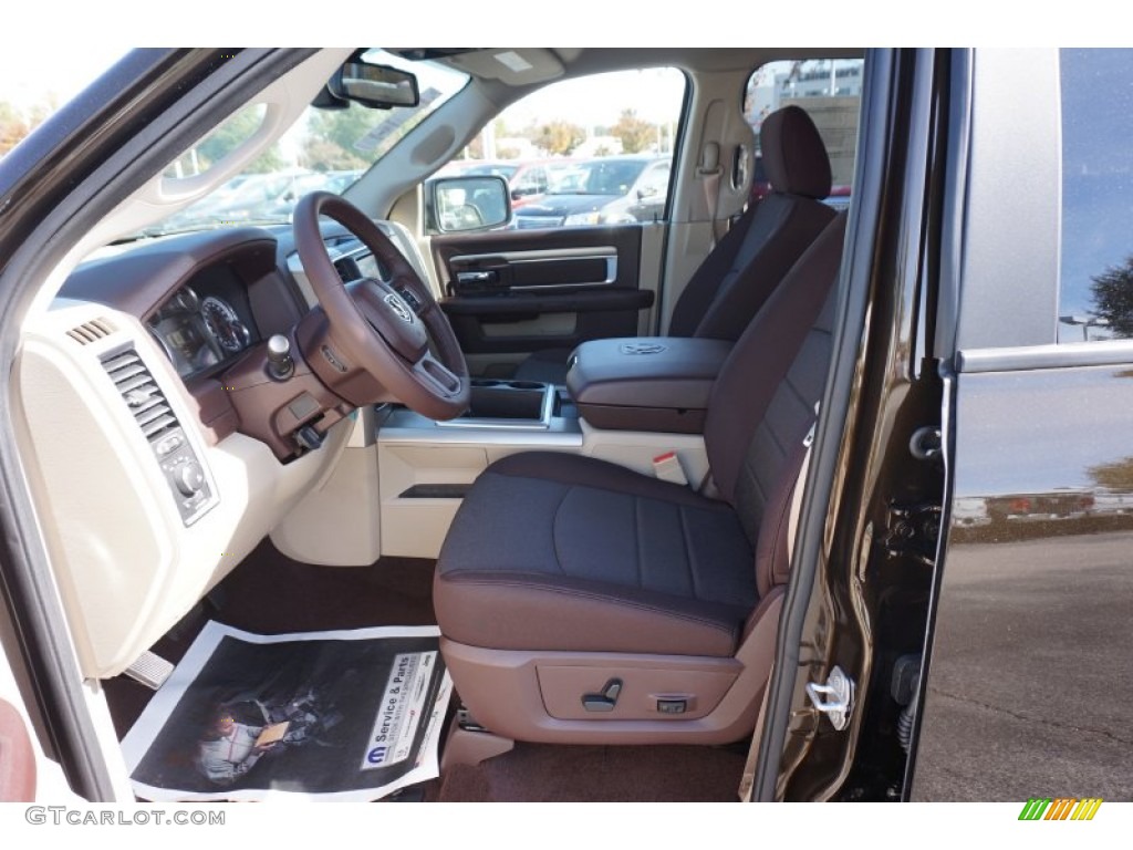 2014 1500 Big Horn Crew Cab - Black Gold Pearl Coat / Canyon Brown/Light Frost Beige photo #7