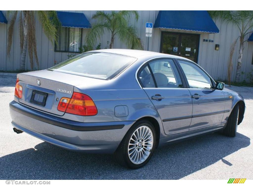 2002 3 Series 330xi Sedan - Steel Grey Metallic / Sand photo #5