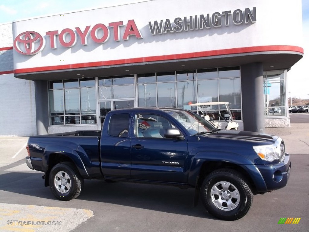 2006 Tacoma V6 TRD Access Cab 4x4 - Indigo Ink Pearl / Graphite Gray photo #2