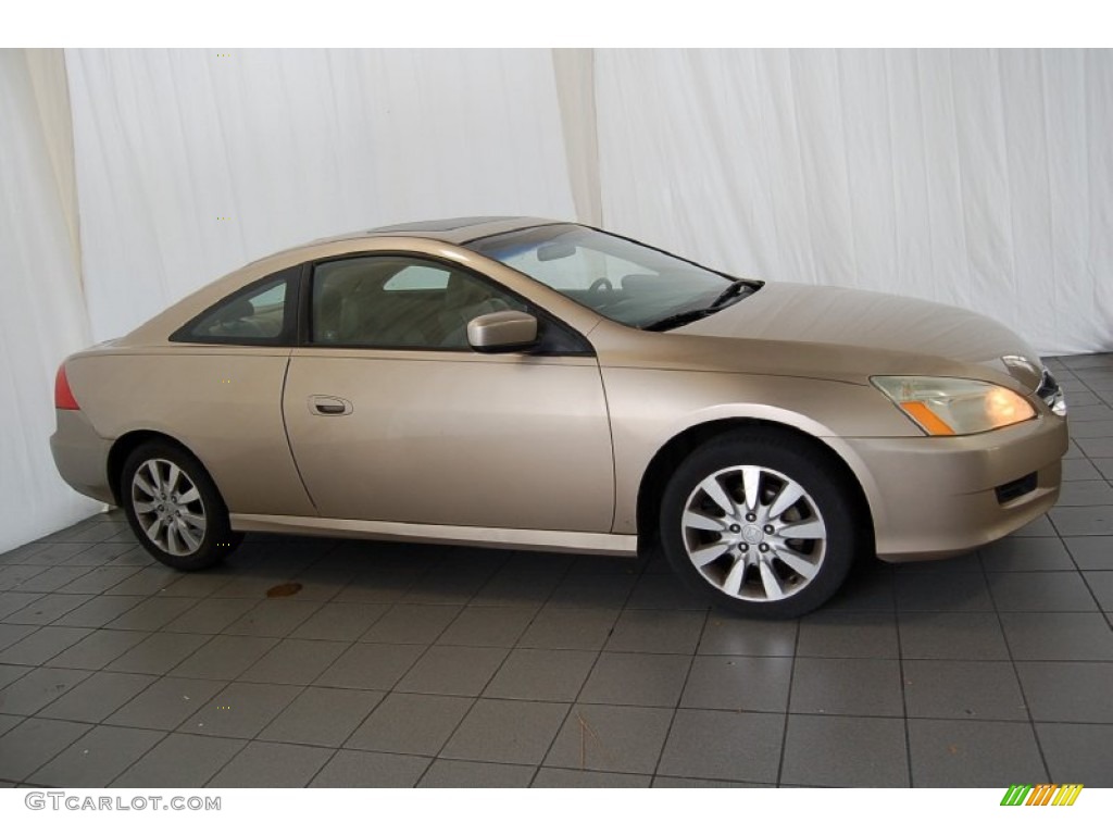 2006 Accord EX V6 Coupe - Desert Mist Metallic / Ivory photo #6