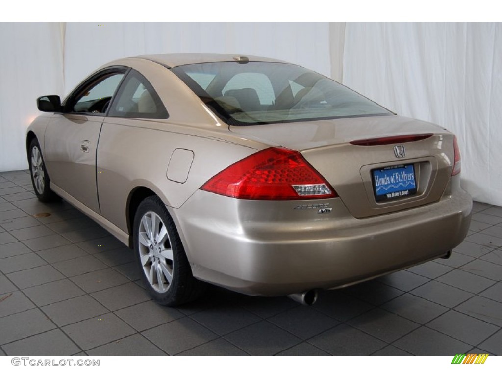 2006 Accord EX V6 Coupe - Desert Mist Metallic / Ivory photo #8