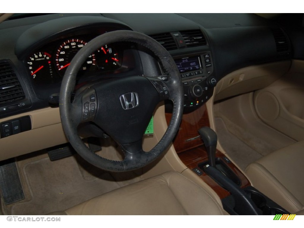 2006 Accord EX V6 Coupe - Desert Mist Metallic / Ivory photo #13